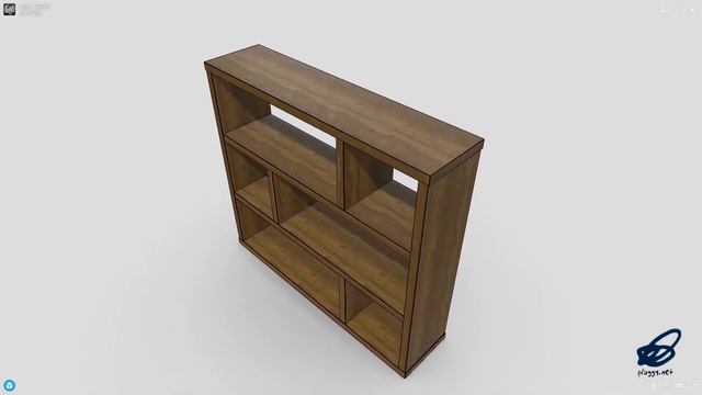 CC0 - Shelf 5 - low poly PBR 3d model смотреть онлайн