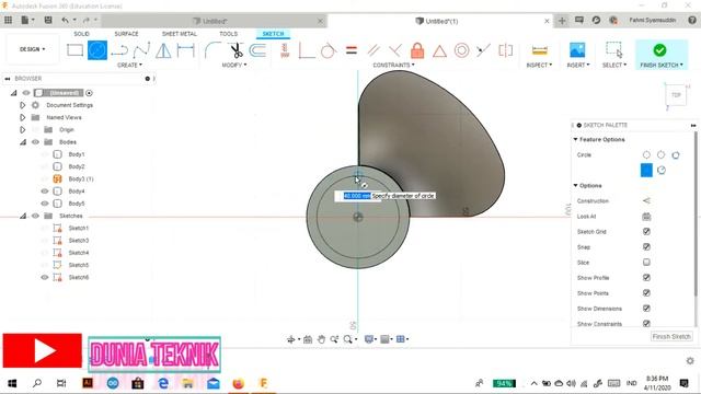 Fan with Fusion 360 Tutorial Indonesia Latihan 16 Beginners смотреть онлайн