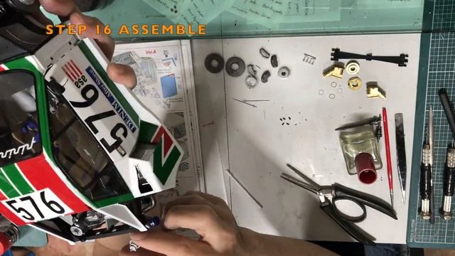 Building MFH 1/12 Lancia Beta Montecarlo Turbo 1979 Giro d'Italia : Step 16 Assemble смотреть онлайн