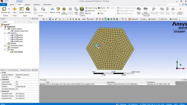 [ANSYS Meshing] 7. Meshing6 - Local Mesh Control2 - Face Meshing