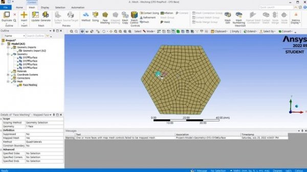 [ANSYS Meshing] 7. Meshing6 - Local Mesh Control2 - Face Meshing