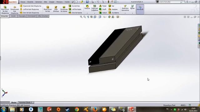 SOLİDWORKS DE PLAYSTATİON 4 ÇİZİMİ / DRAWING PS4 ON SOLİDWORKS смотреть онлайн