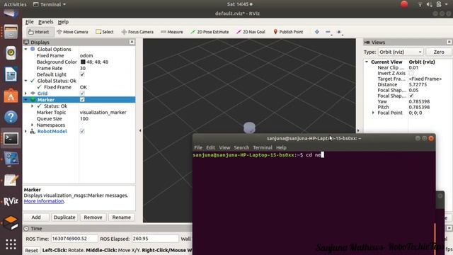 Floor Painting Robot ROS Simulation Tutorial -Visualisation Markers- mark trajectory path of robot смотреть онлайн