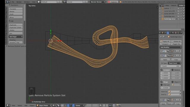 Create a parametric footbridge fast in Blender смотреть онлайн