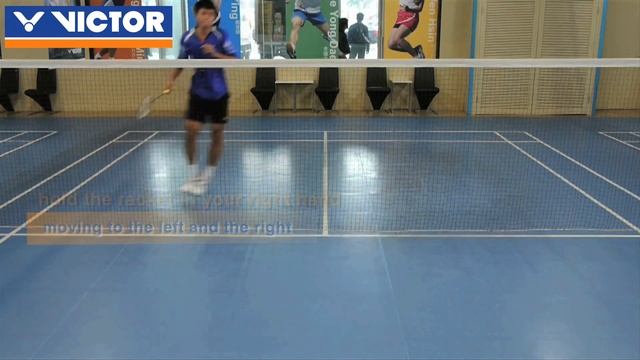 VICTOR badminton coaching - Basic footwork 2 : six point footwork-footwork for moving left and righ смотреть онлайн