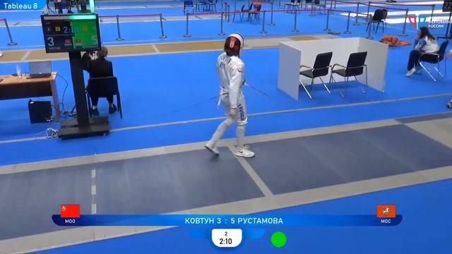 Международные соревнования по фехтованию среди мужчин и женщин, ШЖЛ, Т8 Ковтун - Рустамова смотреть онлайн