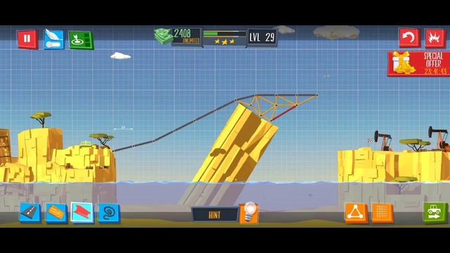 BUILD A BRIDGE LEVEL 29 (3 STAR) смотреть онлайн