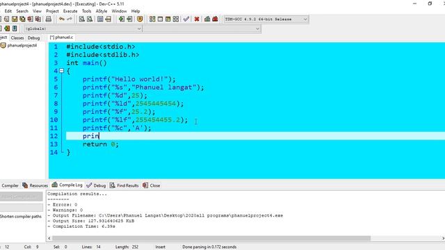 PROGRAMMING TUTORIAL IN C LANGUAGE BY PHANUEL LANGAT смотреть онлайн