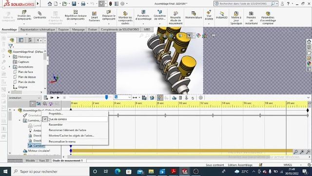 comment modifie la position de la camera de votre animation sur solidworks faire des animation 3 D смотреть онлайн