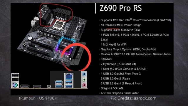 ASROCK New Z690 Motherboards Pro RS and PG Riptide for Intel Alder Lake 12th Generation CPUs смотреть онлайн