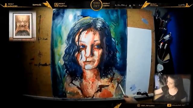 ELI #watercolourpainting mix смотреть онлайн