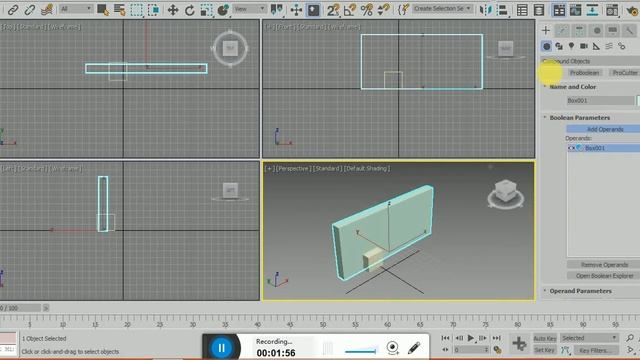 3DsMAX tamil tutorial tools compound objects for boolean pro boolean смотреть онлайн
