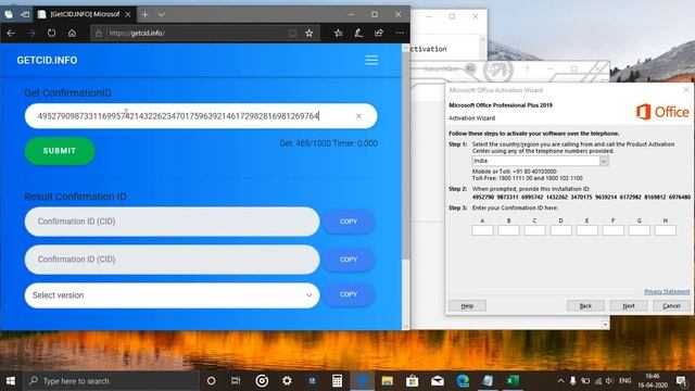 MS Office project 2019 Telephone Activation смотреть онлайн