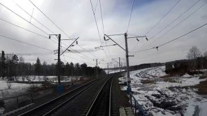 Весенняя поездка на локомотиве РЖД «Красноярск - Мариинск» | Железная дорога в Сибири