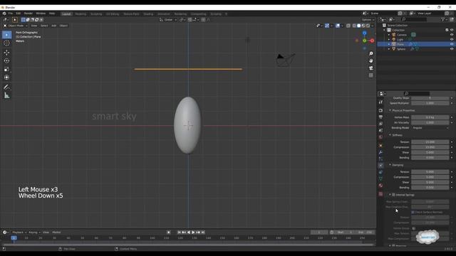 How to make cloth simulation in blender || step by step tutorial || smart sky смотреть онлайн