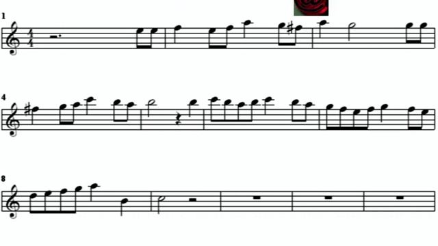 Песня о весёлом ветре.Кларнет InB.Ноты.Минус.