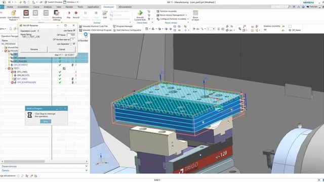 Siemens NX CAM Operation renamer смотреть онлайн