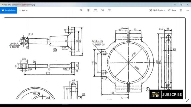 Eccentric (Components) | ROD/BOLT/STUD | 3D REPRESENTATIONS (SolidWorks) | Ex 15 | MACHINE DRAWING смотреть онлайн