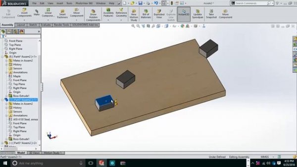 Physical dynamics in SolidWorks with Top Down Assembly approach | Let's Design