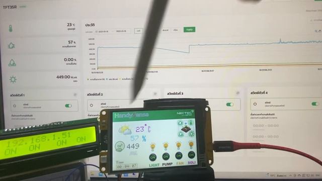 ESP32-3248S035 + HandySense