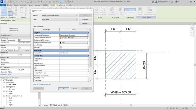 Revit 2023 Control filled region patterns with family parameters смотреть онлайн