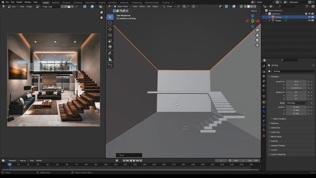 Blender 3D : Create a room with a reference image Part 1 Timelapse смотреть онлайн