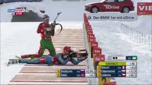 2012 2013 Биатлон КМ 2 этап Женщины Эстафета 4х6 км Eurosport HD