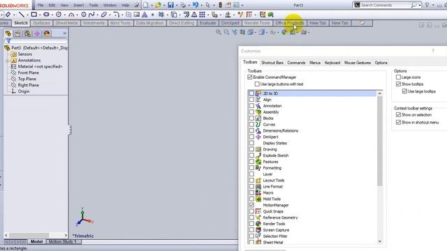 command manager+ is missing in solidworks смотреть онлайн