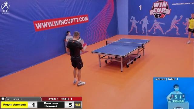Родин Алексей 2-3 Плахтеев Николай Турнир Восток 4 WINCUP 26.12.21 Прямая трансляция Зал 1 смотреть онлайн