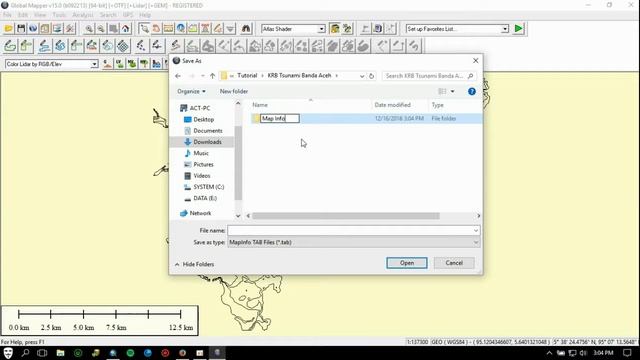 How to Convert Shapefile to MapInfo TAB from Global Mapper смотреть онлайн