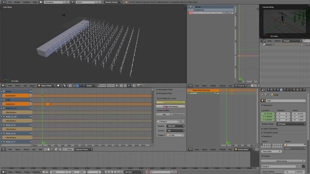 Crowd animation in blender - Action trigger смотреть онлайн