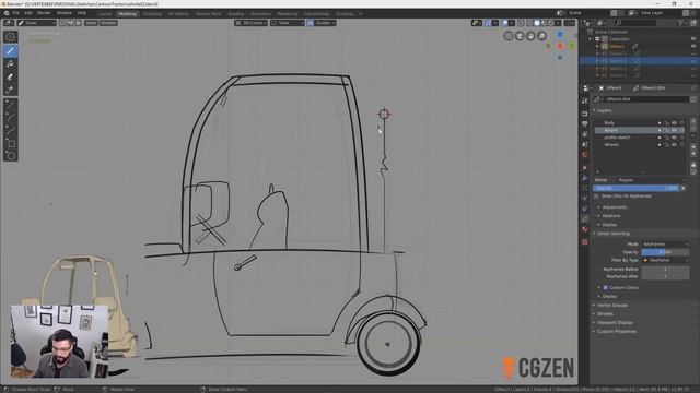 Blender Grease Pencil и рисуване в перспектива смотреть онлайн