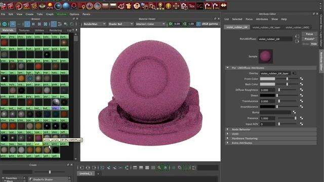 RIS100 Materials in RenderMan for Maya 2016 Material Viewer смотреть онлайн