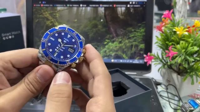 Aw12 Rolex Round Smart Watch unboxing and Review By Technology Hub смотреть онлайн