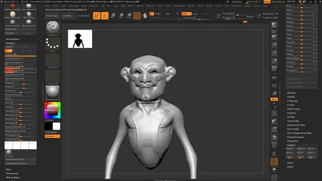 Intro to ZBrush 017 - Material Basics! Matcaps, Standard, Material Settings, Lights, and Shadows! смотреть онлайн