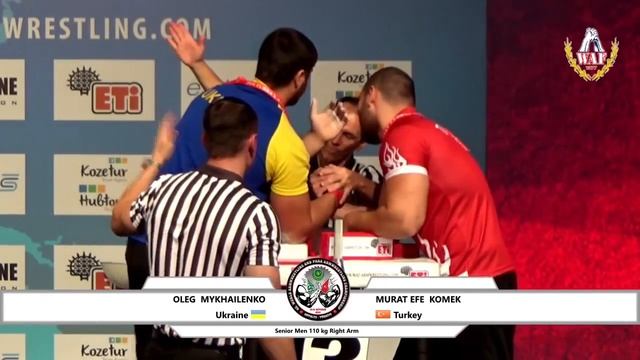 World Arm Wrestling Championship 2018 (Senior Men 110 kg Right hand Qualification) смотреть онлайн