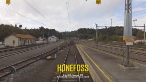 TRAIN DRIVER'S VIEW Going from the Depot in Oslo to Еl in September - RailCowGirl 480p