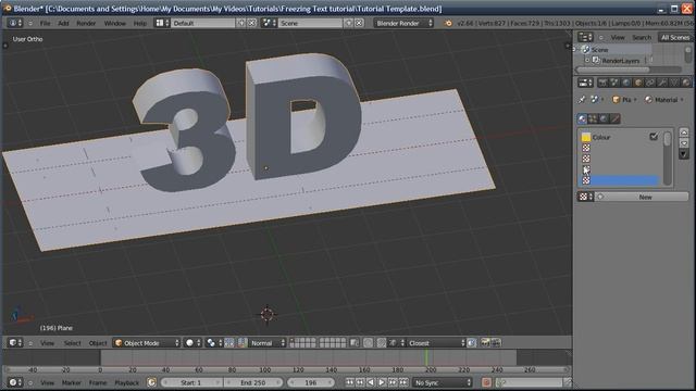 Blender Tutorial: Freezing/Frost Text Effect смотреть онлайн