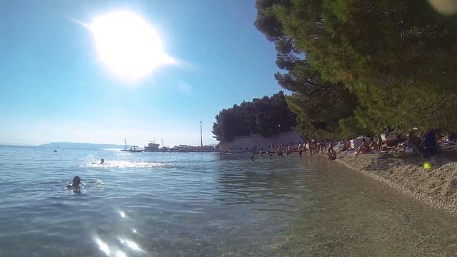 Makaraska. Beach near Dalmacija hotel смотреть онлайн