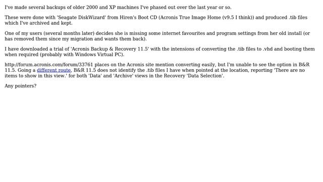 DevOps & SysAdmins: Acronis TrueImage .TIB file conversion to .VHD (2 Solutions!!) смотреть онлайн