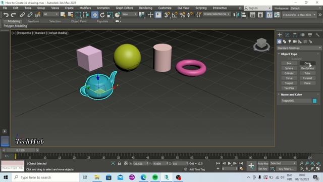 How to create basic shapes in Autodesk 3ds max (Standard Primitives) смотреть онлайн