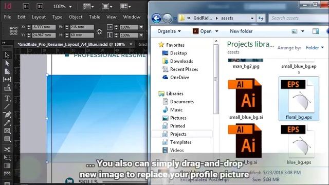 Resume Template: How to replace Profile Picture in InDesign #9 of 11 @ Replacing profile photo смотреть онлайн