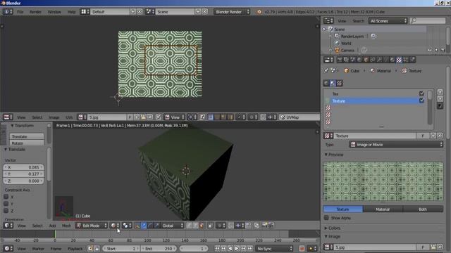 Blender How To Scale a Texture in Blender ? ( Basic ) смотреть онлайн