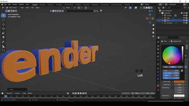 Text properties in Blender خصائص النص في بلندر смотреть онлайн