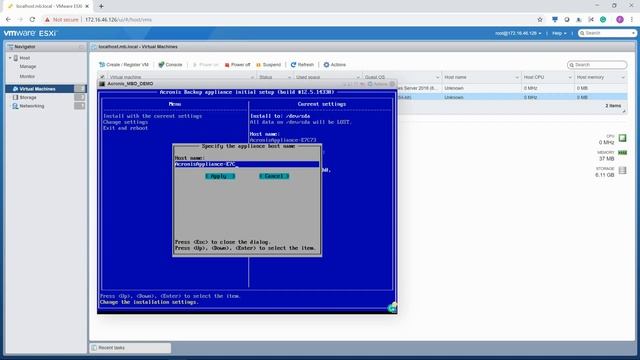 Instalare ACRONIS Virtual Appliance смотреть онлайн