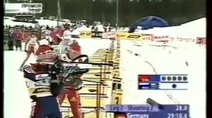 биатлон кубок мира 2004-2005  1 этап бейтостолен эстафета женщины