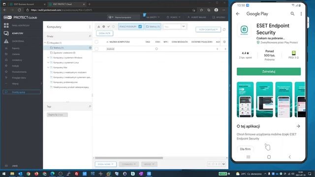 Jak podłączyć urządzenie mobilne z Androidem do ESET PROTECT Cloud - poradnik wideo смотреть онлайн