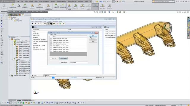SOLIDWORKS Flow Simulation Run Window Options смотреть онлайн