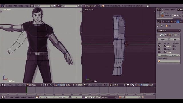 Blender 3d 2.6 basic character speed modeling. смотреть онлайн