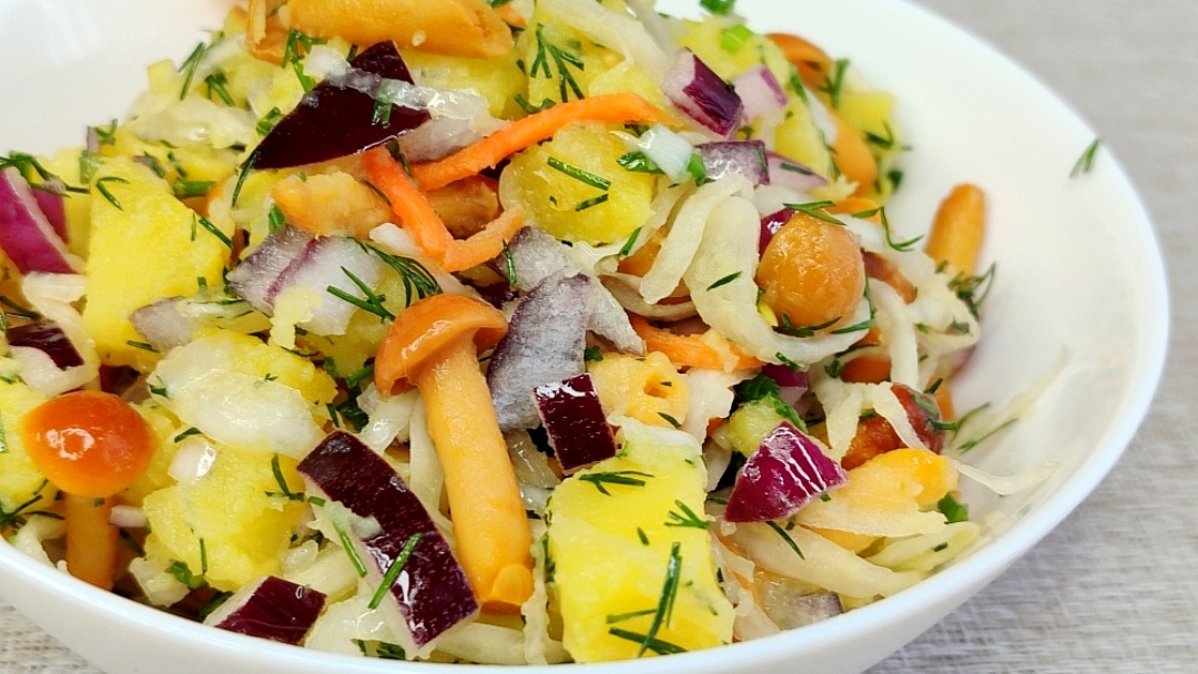 Салат картофельный "Минский". Идеально как закуска, а так же для постного стола. смотреть онлайн